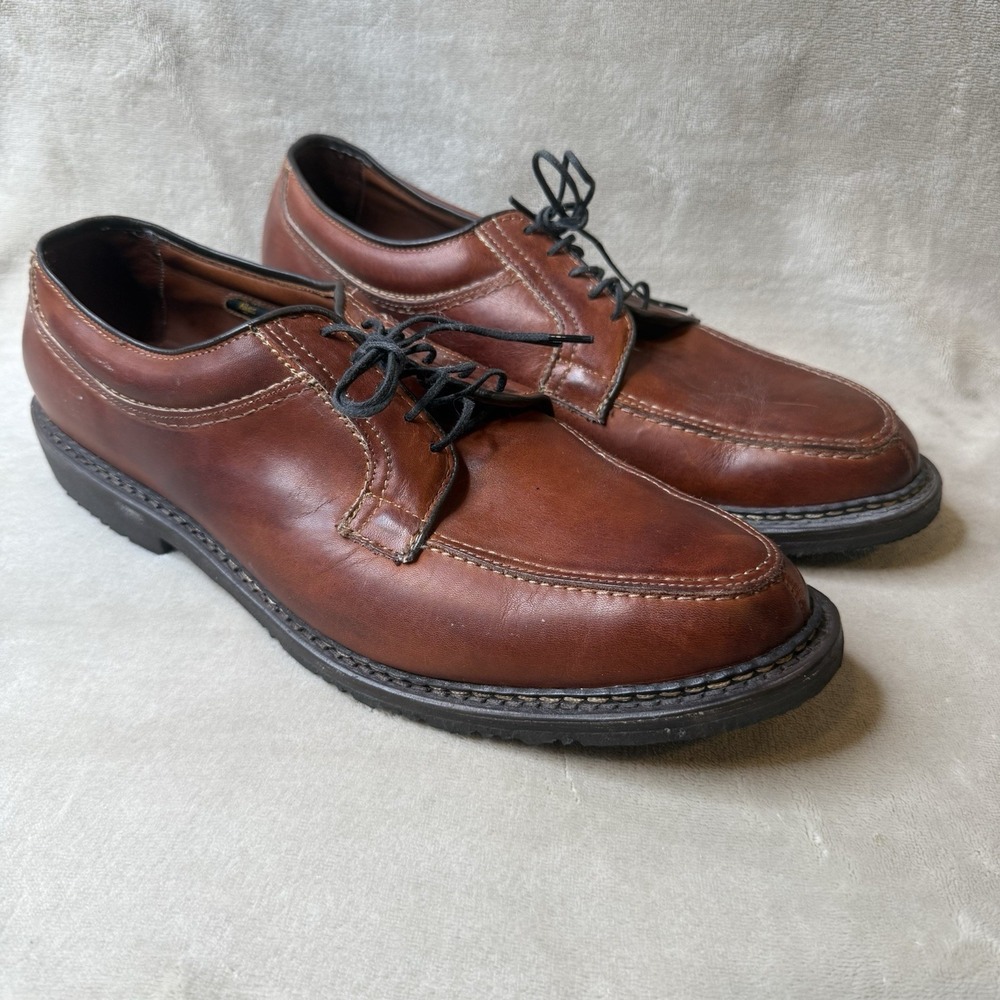 Allen Edmonds Wilbert Brown Leather Split Toe Derby Shoes Mens 12 D 1951